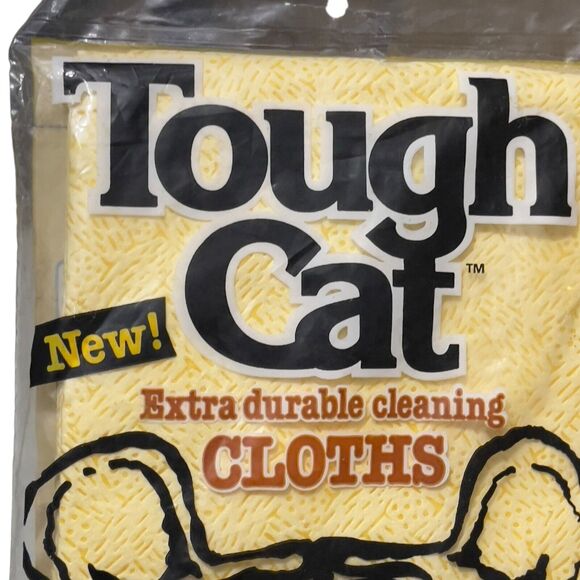 Tough Cat Extra Durable Cleaning Cloths 5 Reusable 1980 Vintage New Old Stock - Picture 4 of 8